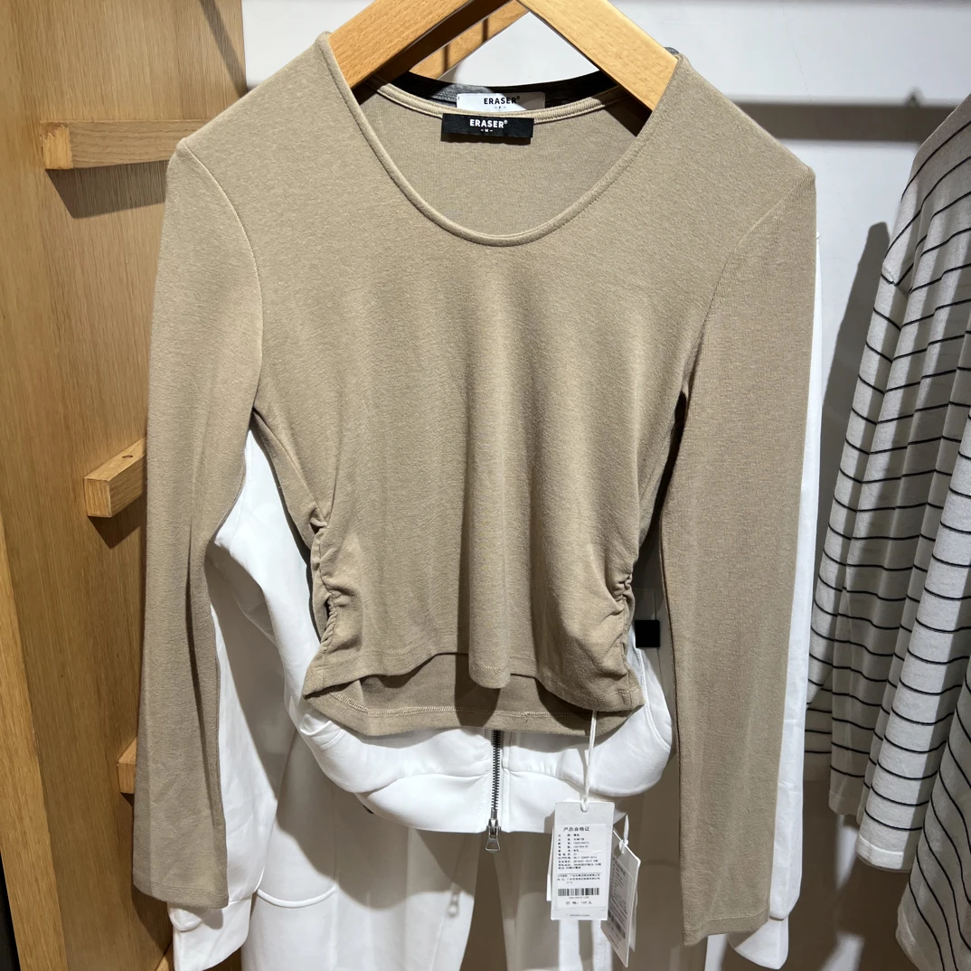 橡皮女装1243104015长袖修身打底衫