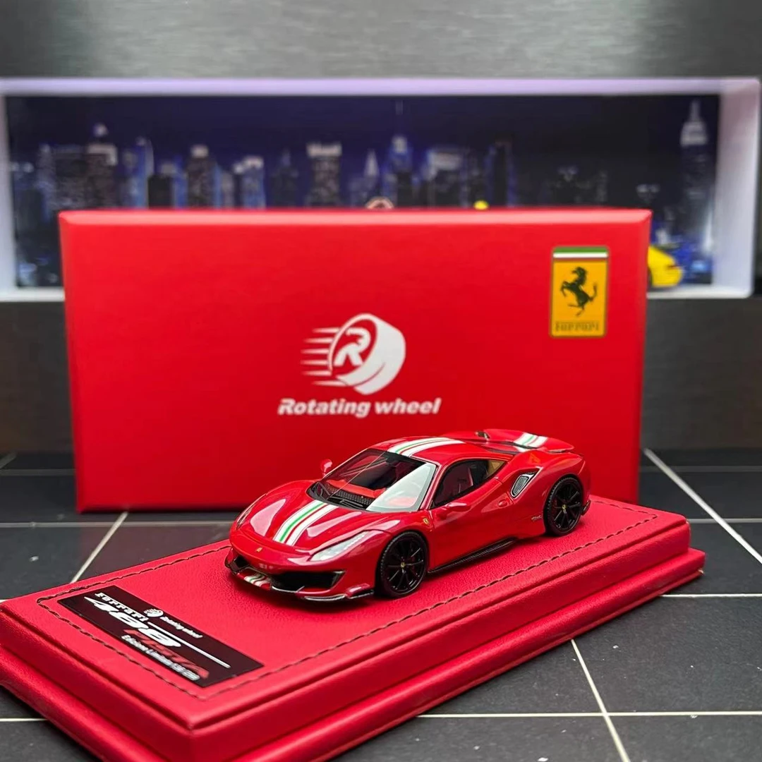 价格已开 现货【树脂限量版】 RW 1:64法拉利488pista汽车模型