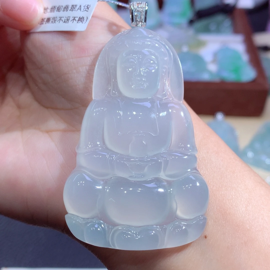 颈饰18K金镶嵌翡翠翡翠