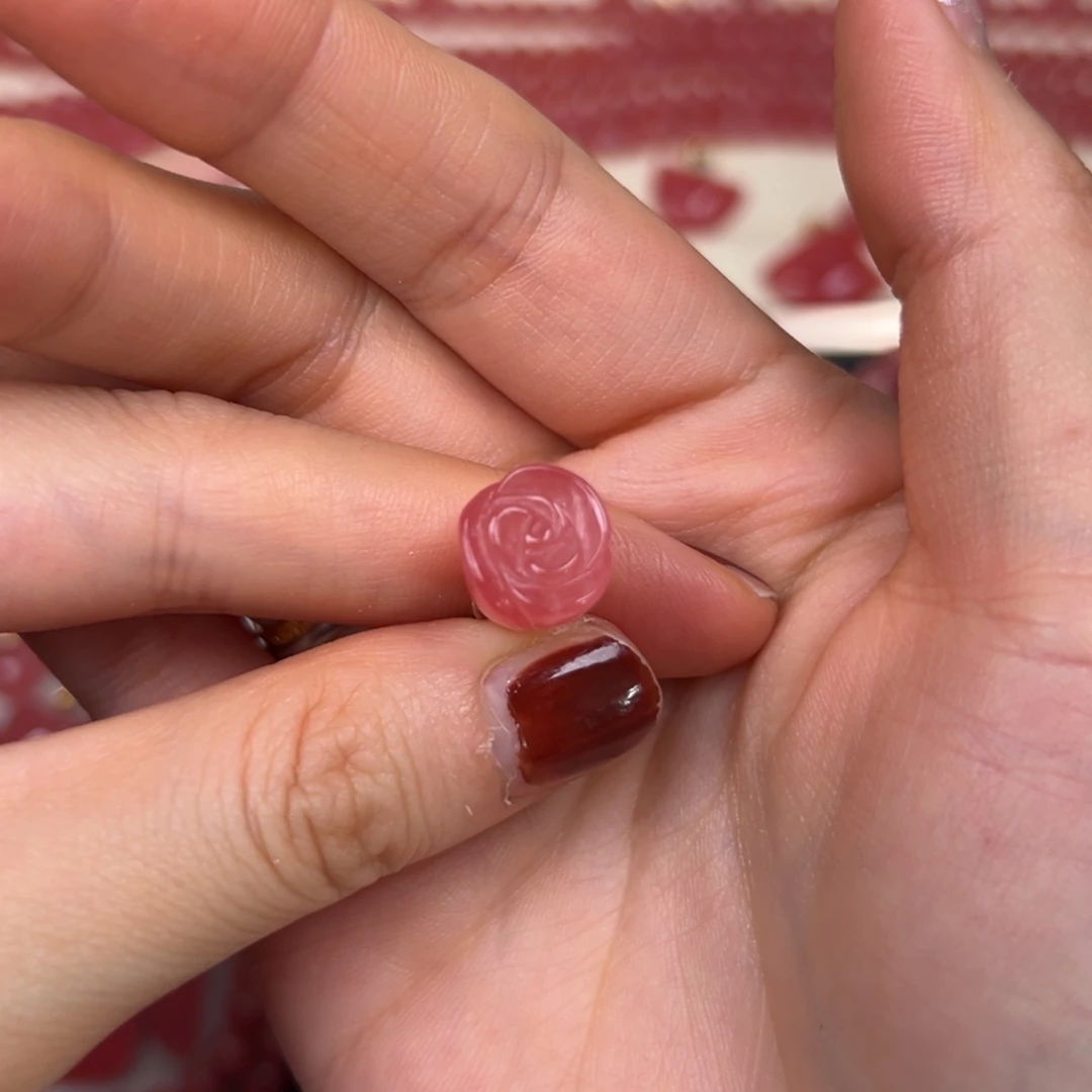 没***号菱锰矿（红纹石）未镶嵌手绳