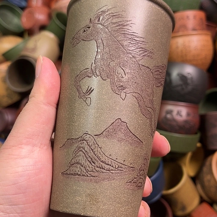 紫砂茶杯全手工紫砂主人杯