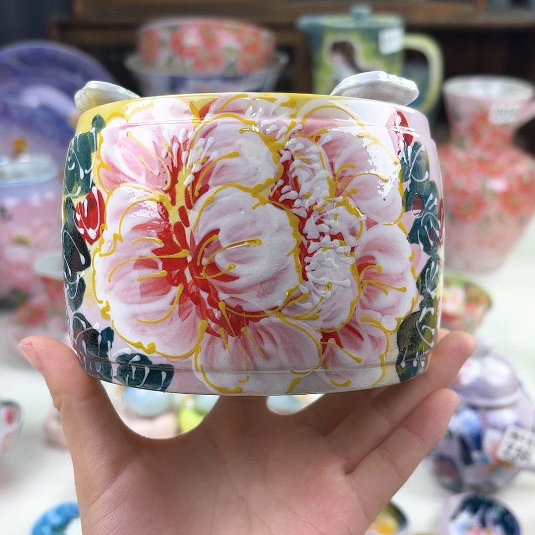 景德镇手绘高温釉下彩陶瓷茶具