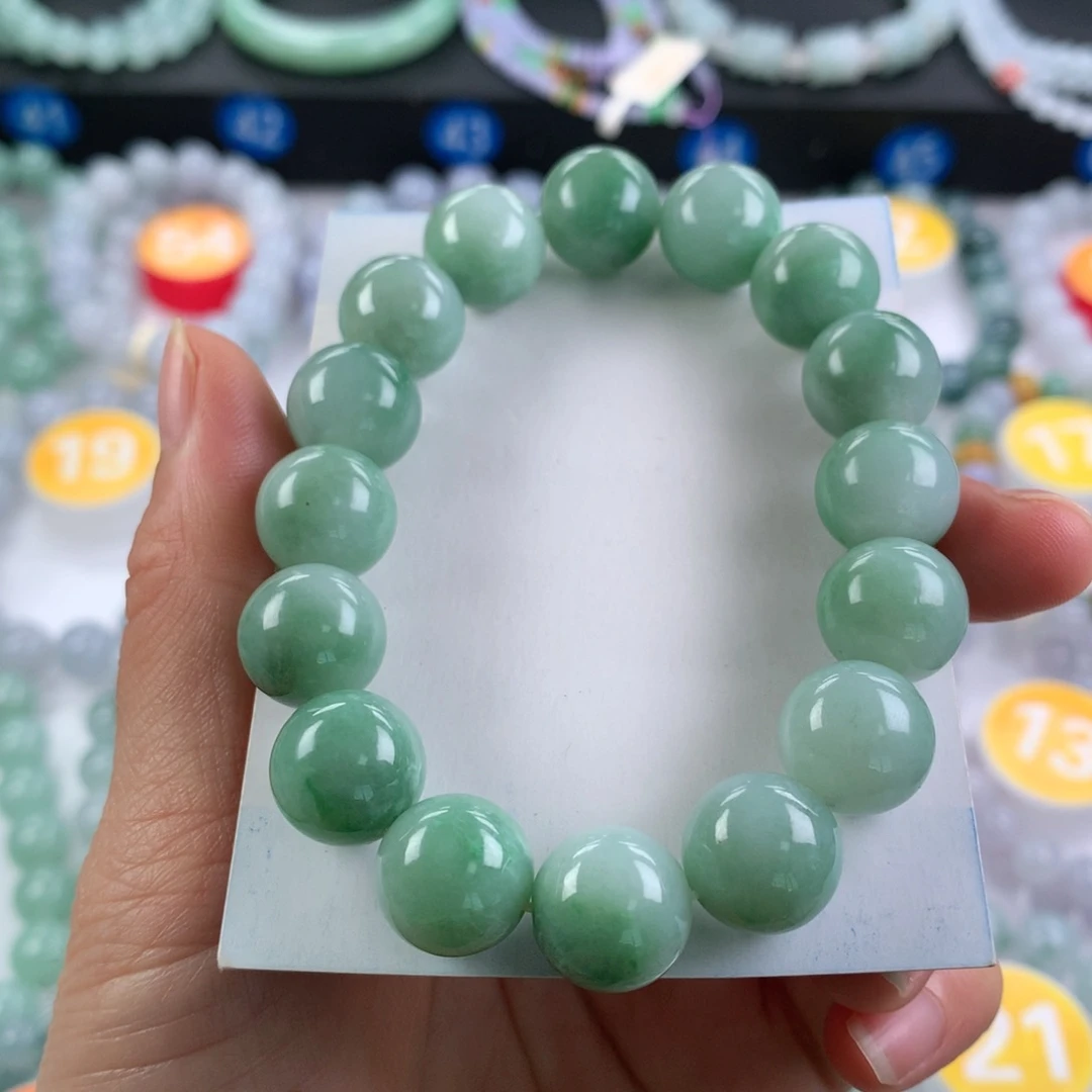 翡翠未镶嵌手链卡13