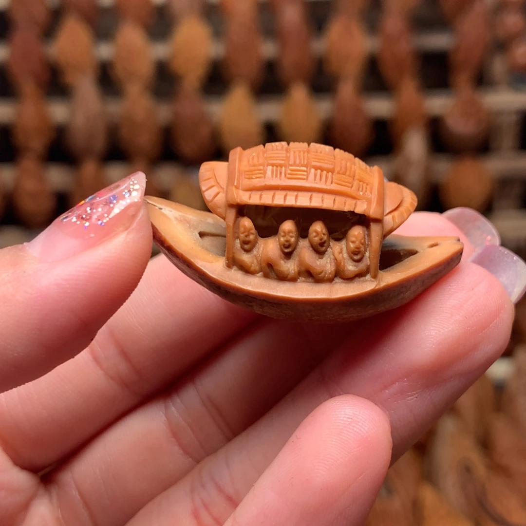 把件橄榄核一帆风顺