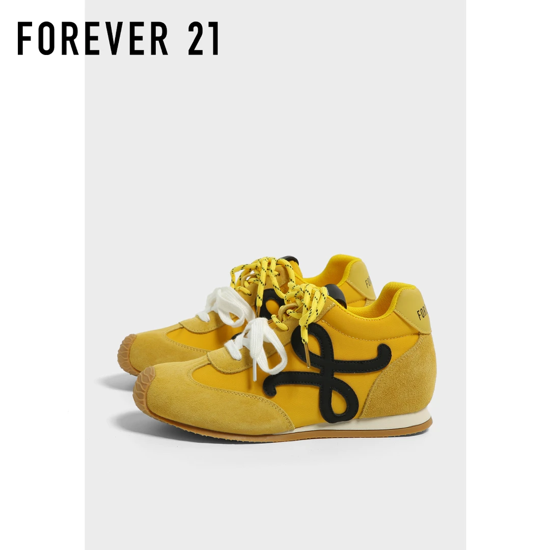 双11好物F21女鞋德训鞋真皮内增高经典复古运动鞋女时尚休闲鞋