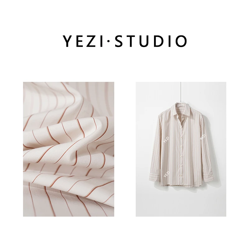 【白茶】甄选南美匹马棉光滑柔韧经典细条纹衬衫25315008