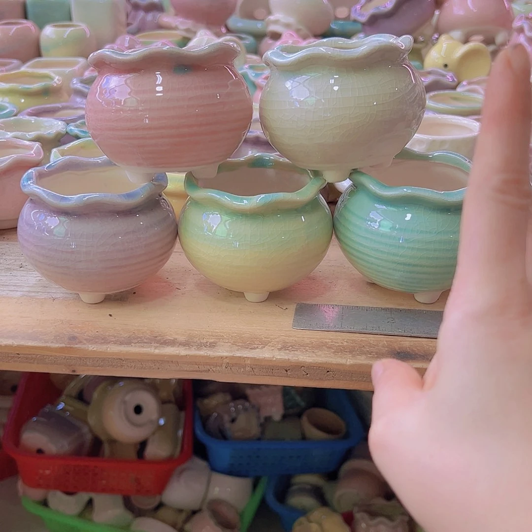 陶瓷花盆当场满12包邮