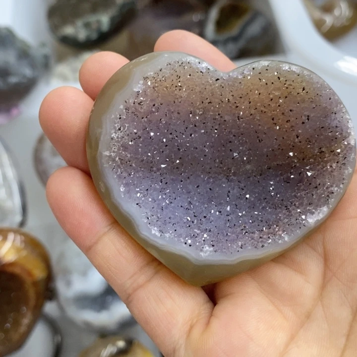 未镶嵌紫晶珠宝半成品