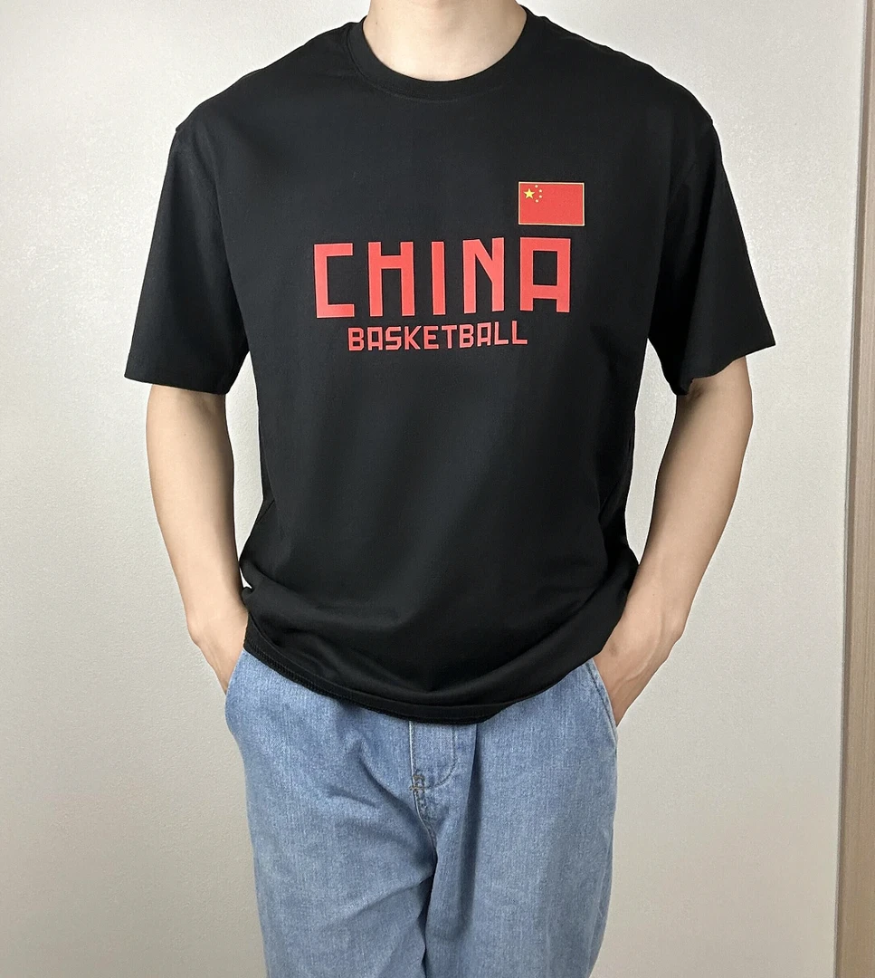 圆领短袖T恤男款青年商务休闲男装户外运动印花半袖夏季上衣宽松