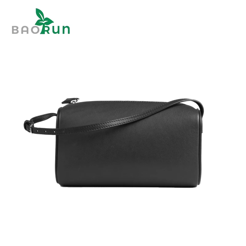 【20笔筒包-饮奶牛皮】女士真皮时尚简约圆形单肩包斜跨包