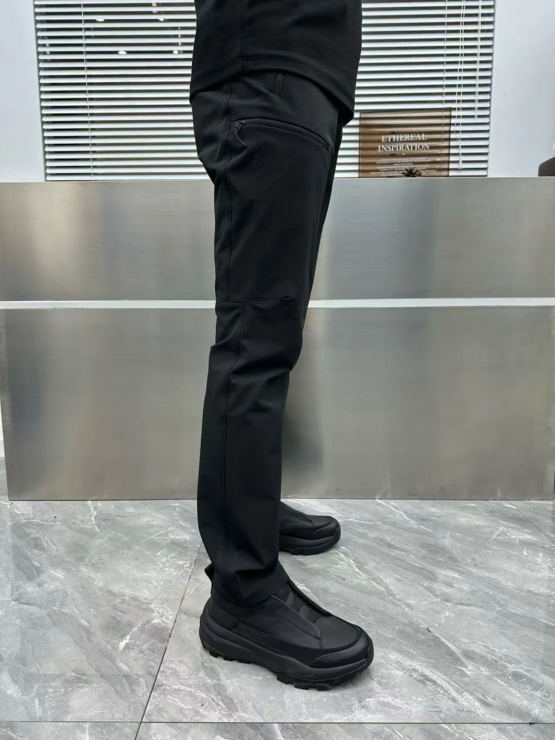 秋冬单棉同款户外防风防泼水耐磨四面弹秋冬拉绒男子软壳长裤男裤