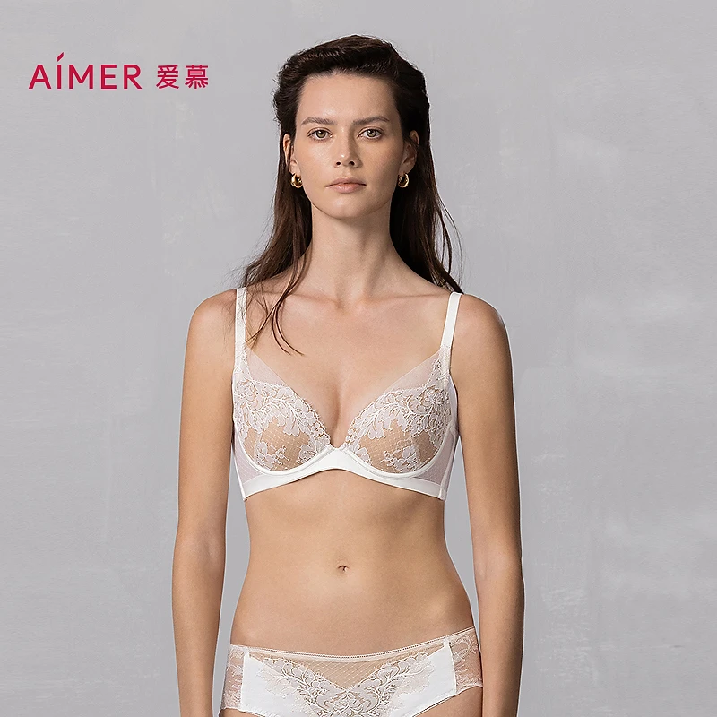 【走秀同款】爱慕云之柔羽水袋文胸聚拢文胸饱满有型AM14A721