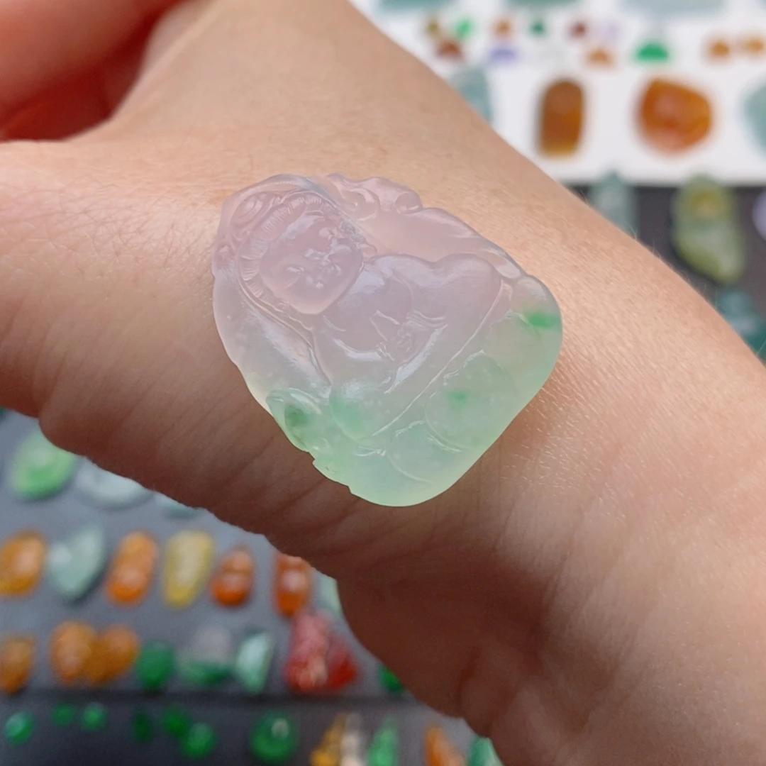 定制翡翠未镶嵌宝宝佛