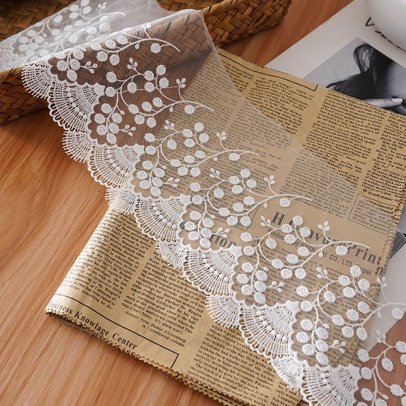 蕾丝花边布料手工diy白色网纱窗帘裙边下摆领口手工服装辅料面料