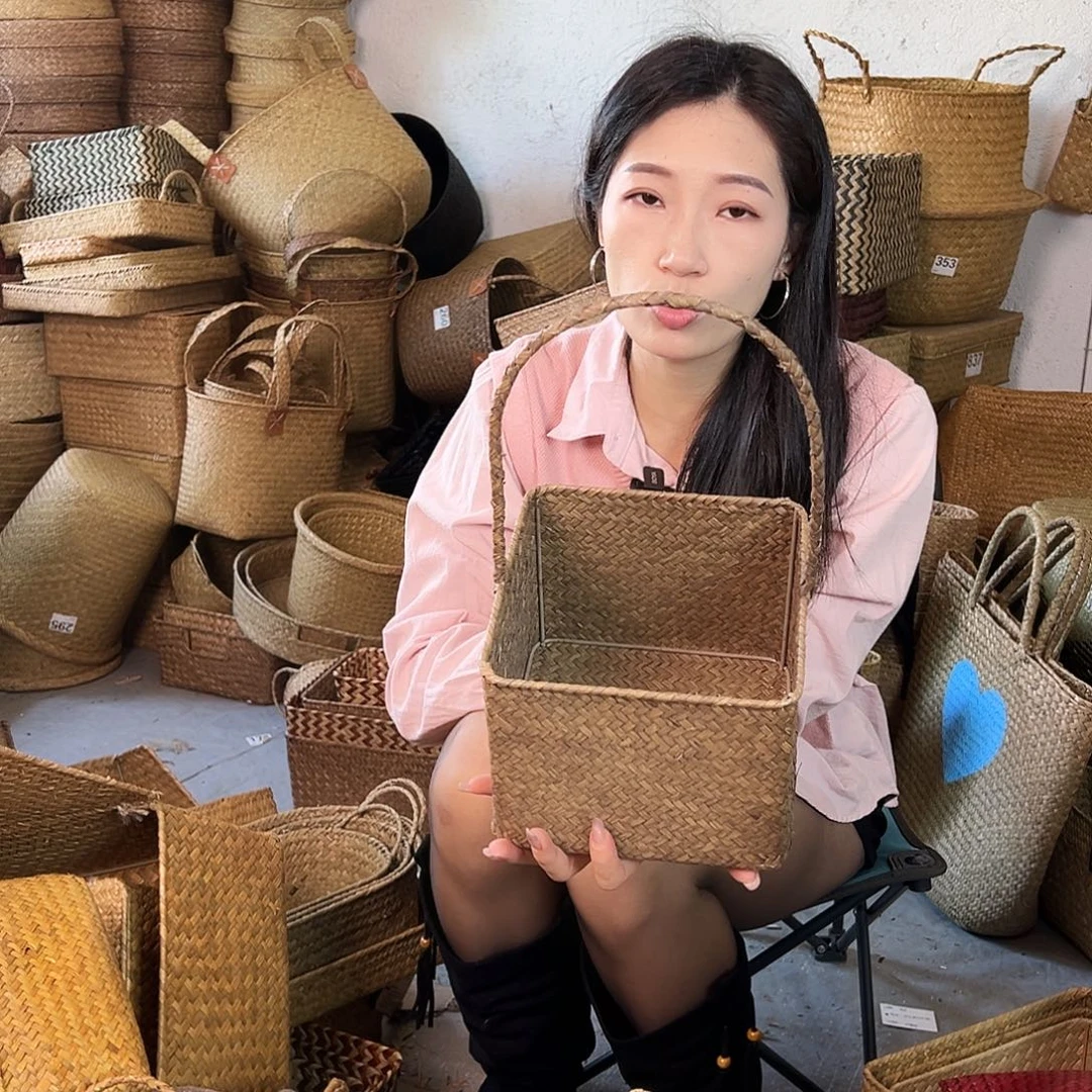 草编草编包/草编收纳盒微瑕疵