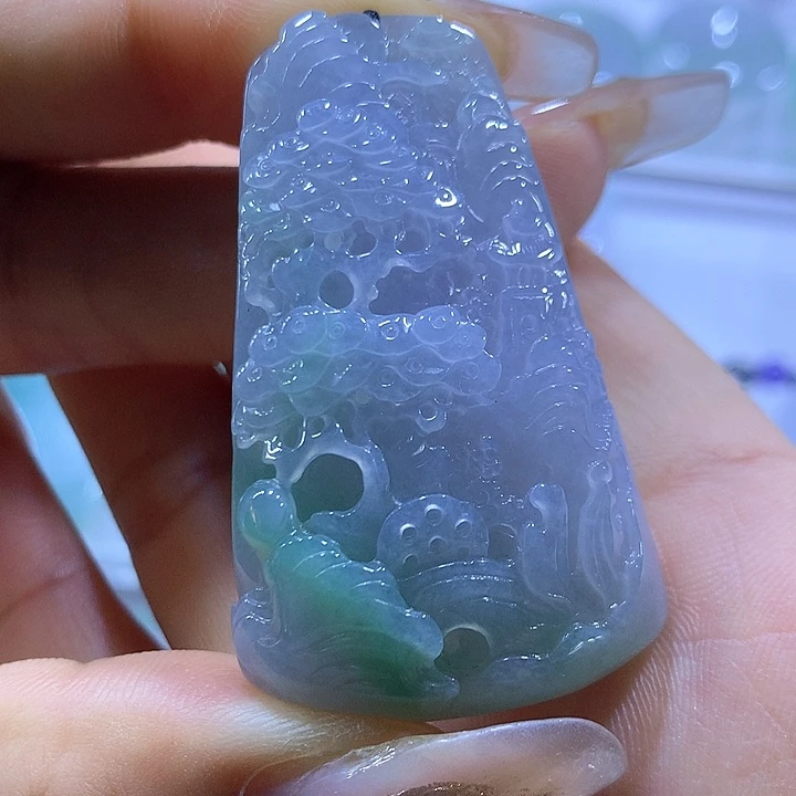 翡翠未镶嵌颈饰天然翡翠A货吊坠