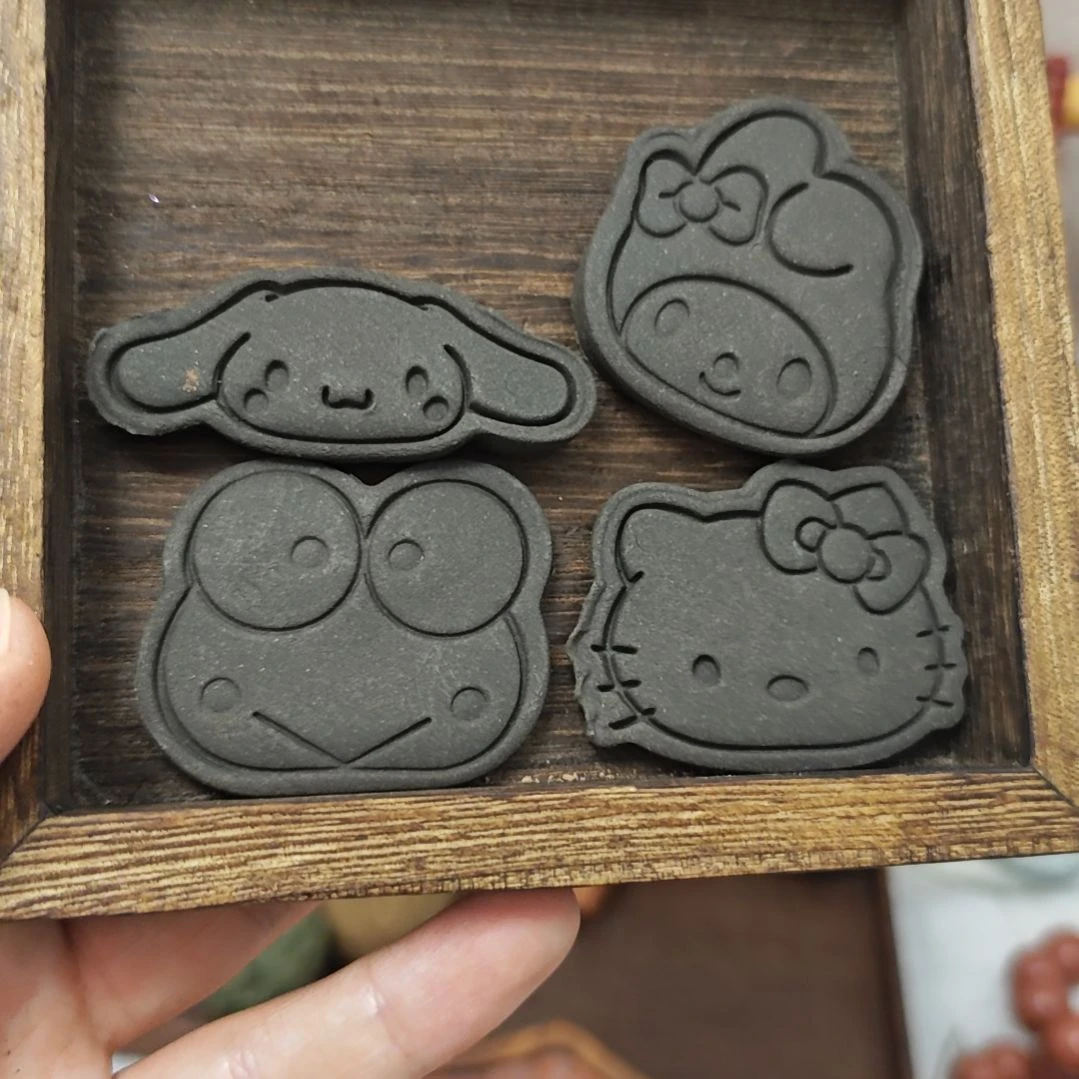 泥塑药香黑龙涎冰箱贴4个