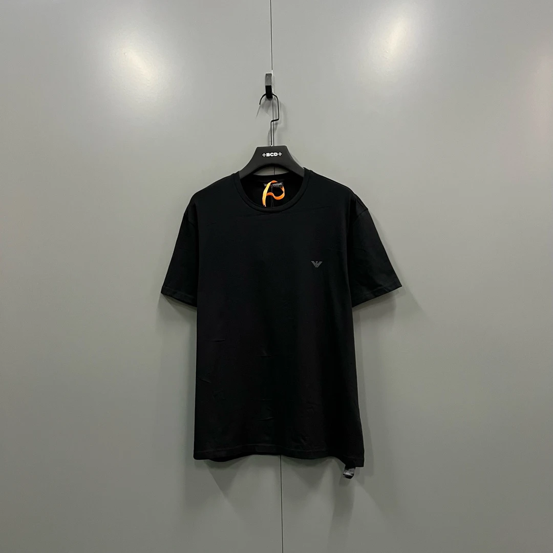 95新 GIORGIO ARMANI/阿玛尼 （cc2）黑色logo印花短袖 XL码/400007