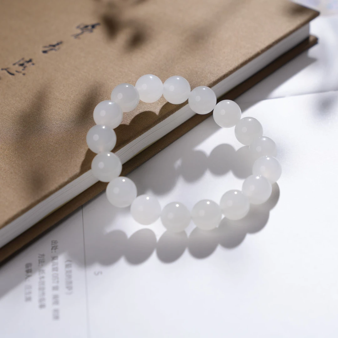 【小池专属】和田玉白玉手串