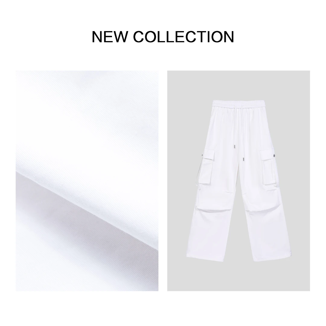 K1F3 8022 B 女士纯白百搭工装裤