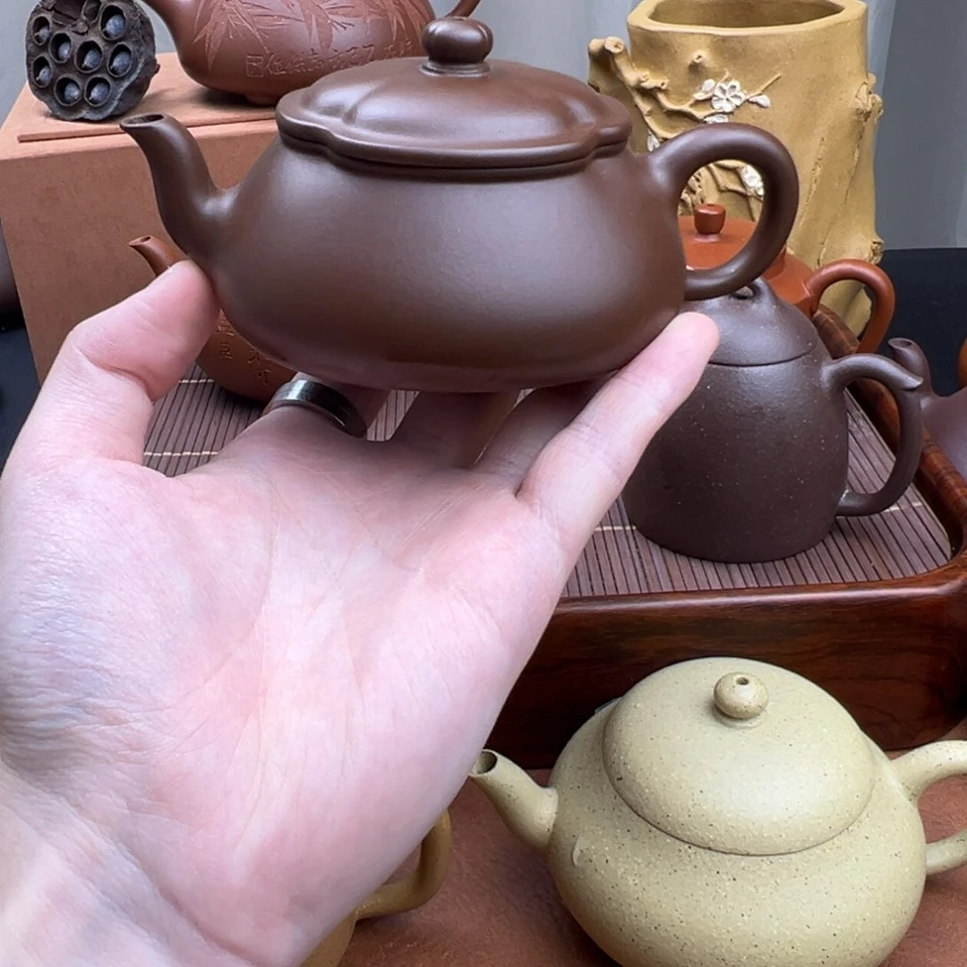 茶壶紫砂海棠 紫泥 150cc