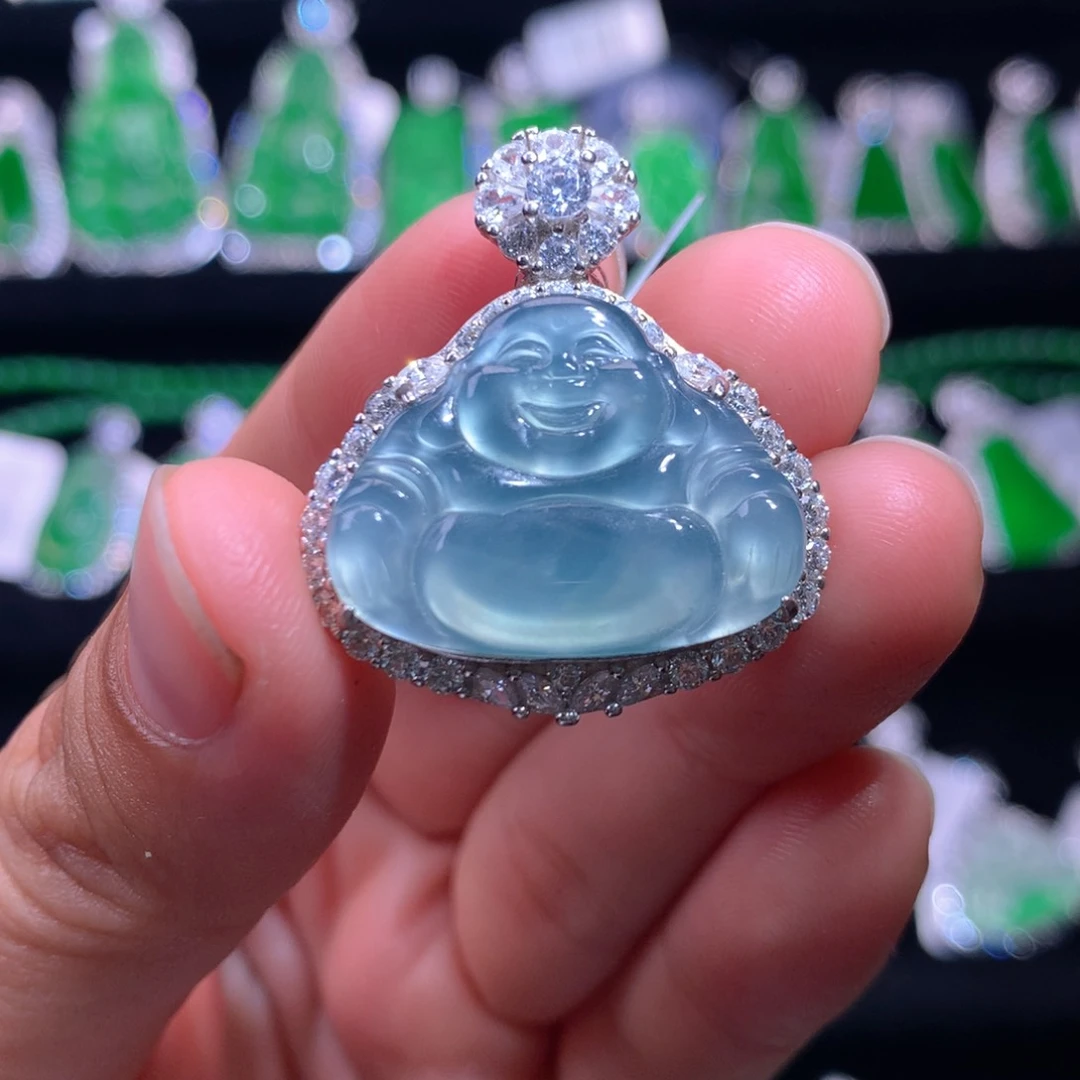 【闪购商品】颈饰银S925镶嵌翡翠天然翡翠