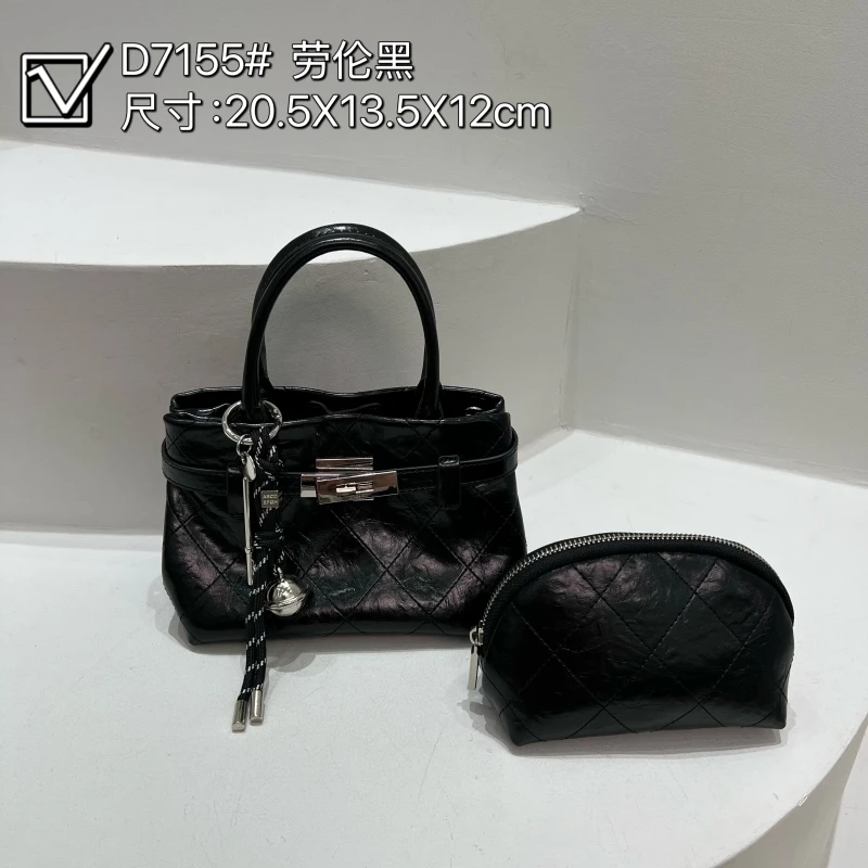 【YI CHEN】ZT-D7155-劳伦黑-高定轻奢时尚百搭潮流女士包包