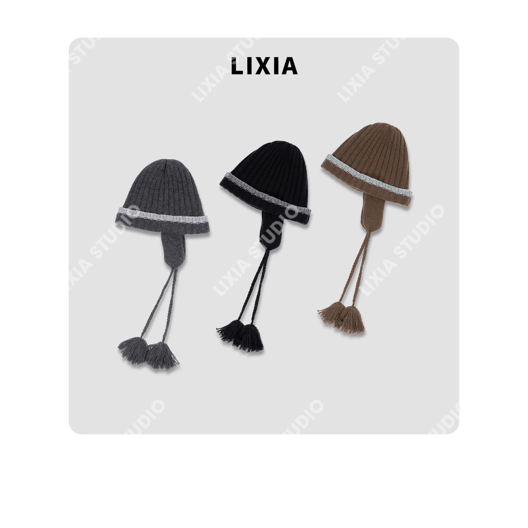 LIXIA【雪尼】时尚潮流韩版全羊毛护耳渔夫帽-D9163