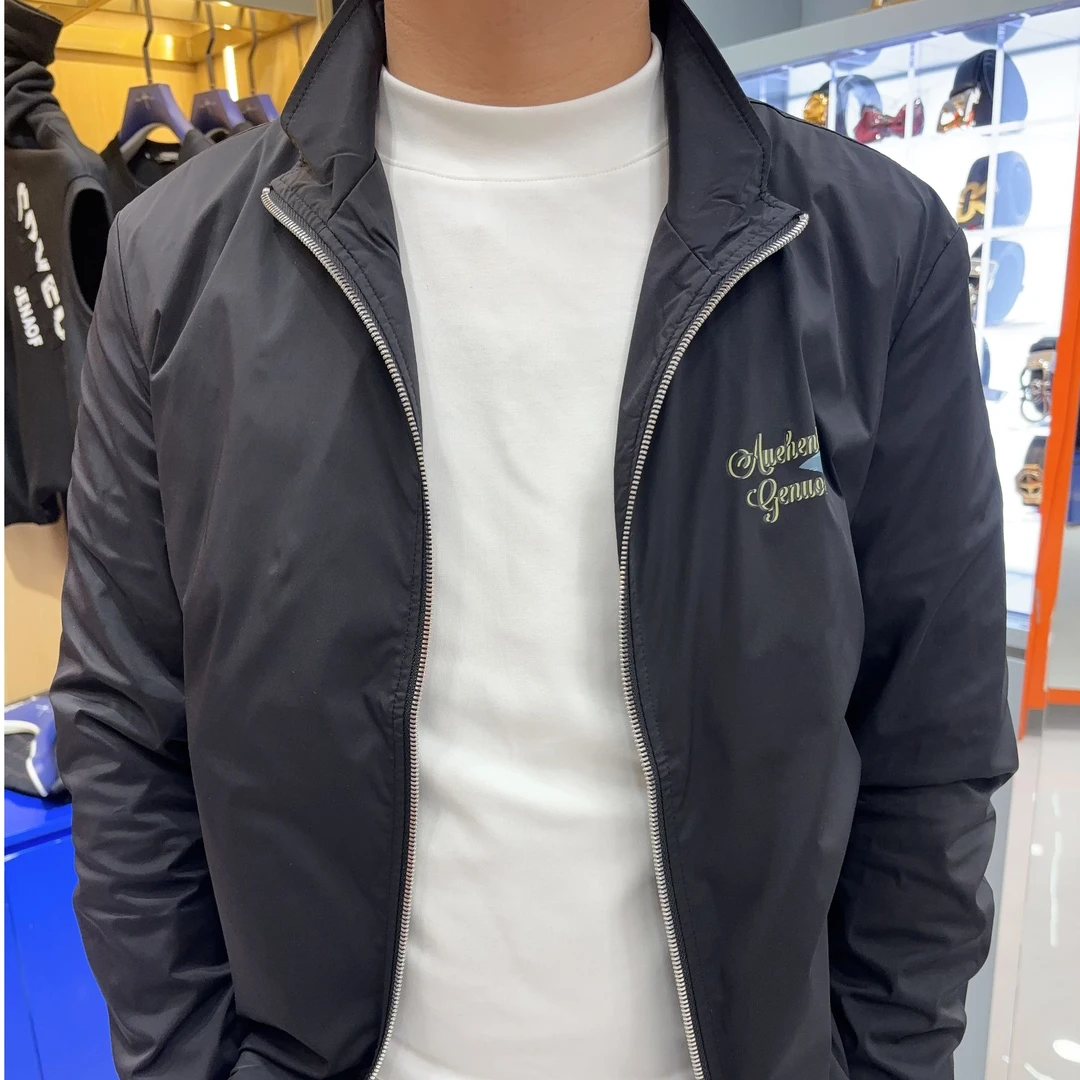 戈诺尔男士休闲立领拉链上衣外套新款男装茄克修身夹克潮