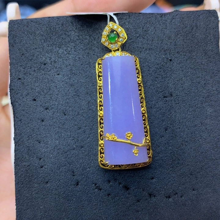 翡翠18K金镶嵌手链翡翠