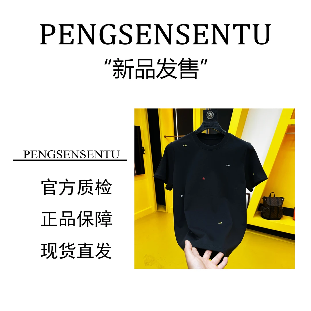 9919#秋冬短袖圆领百搭半袖时尚潮流秋季T恤刺绣