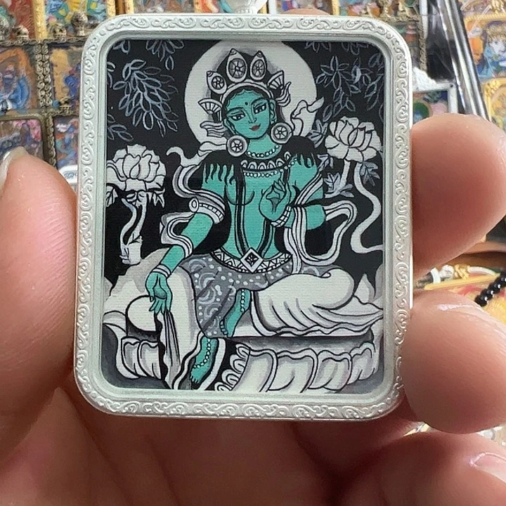 吊坠纯手绘黑堂绿渡