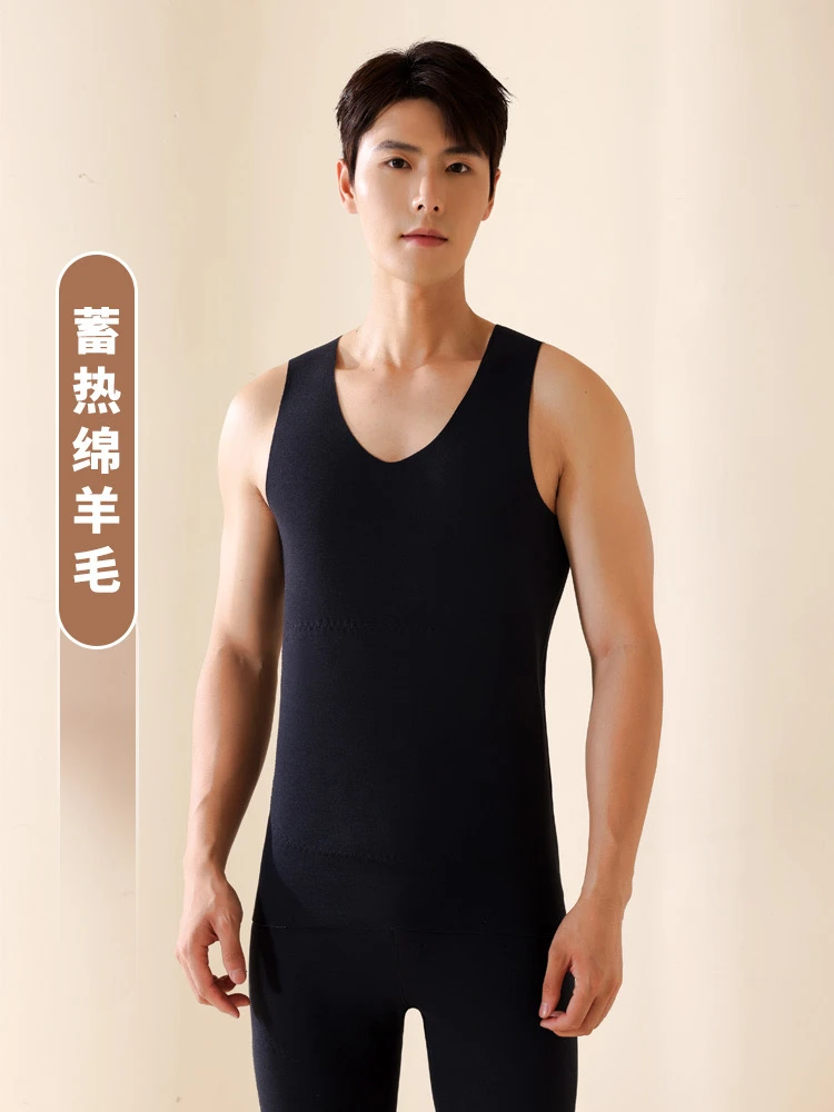 雅鹿男女款羊毛蚕丝+羽绒蚕丝贴片保暖背心9012/9011