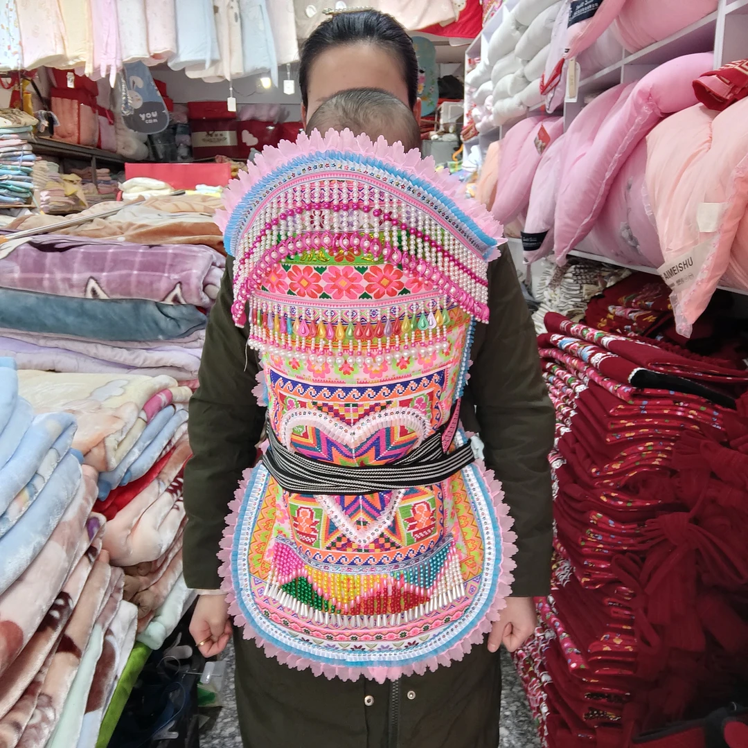 桃心珠子婴儿背带中号硬款民族风传统设计