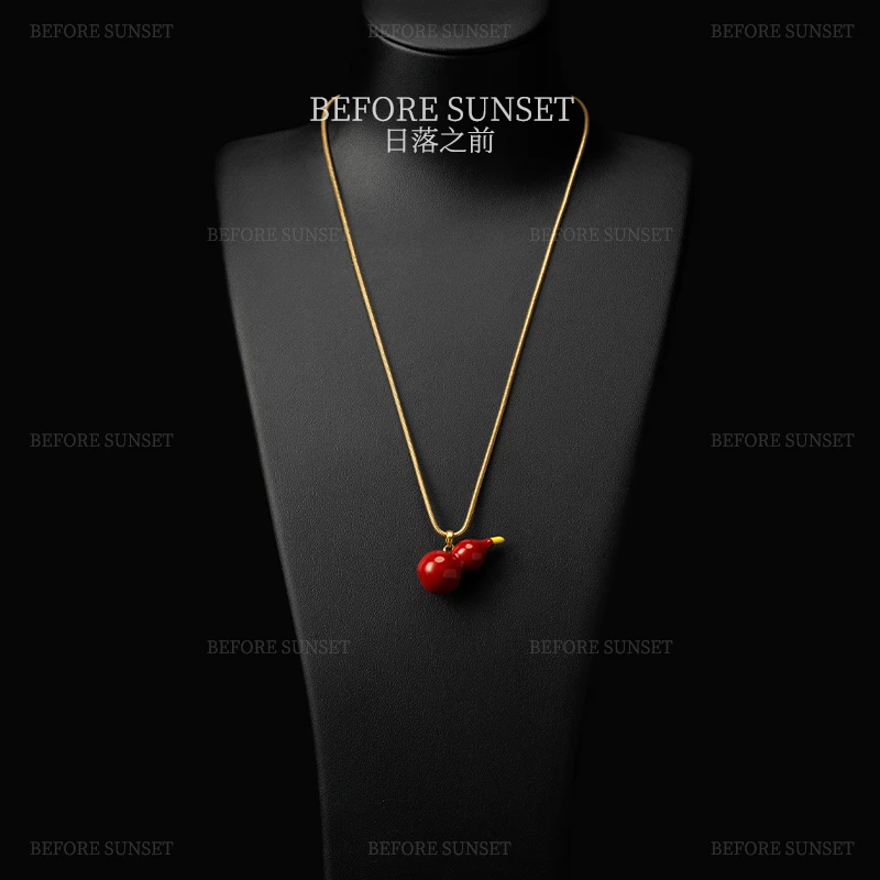 纯铜琉璃项链 【金蛇红葫】  项链 日落之前