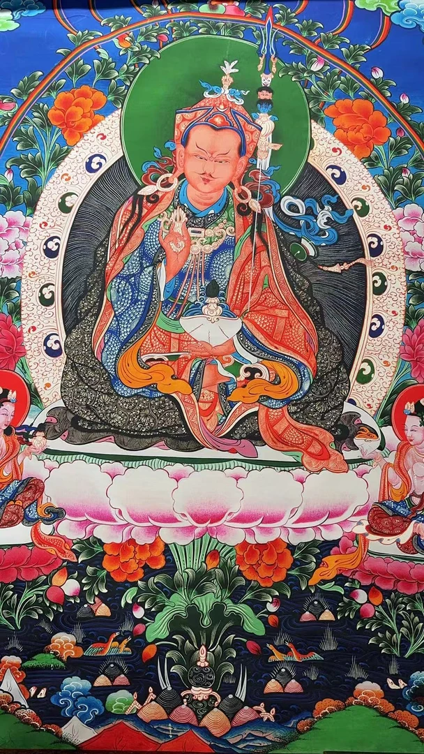 高端精品莲花生绘画类唐卡彰显艺术魅力16101