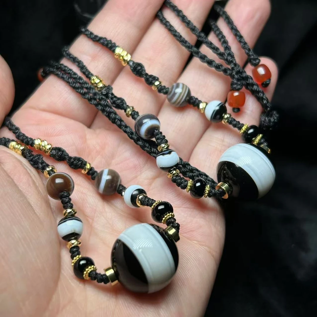 【曹美丽精选】H77552-玛瑙DIY脖挂（线珠）-多样性发其一-18*17mm