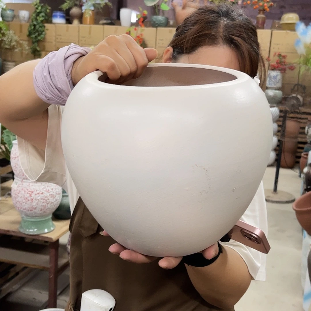 紫砂花盆高度23口径21厘米