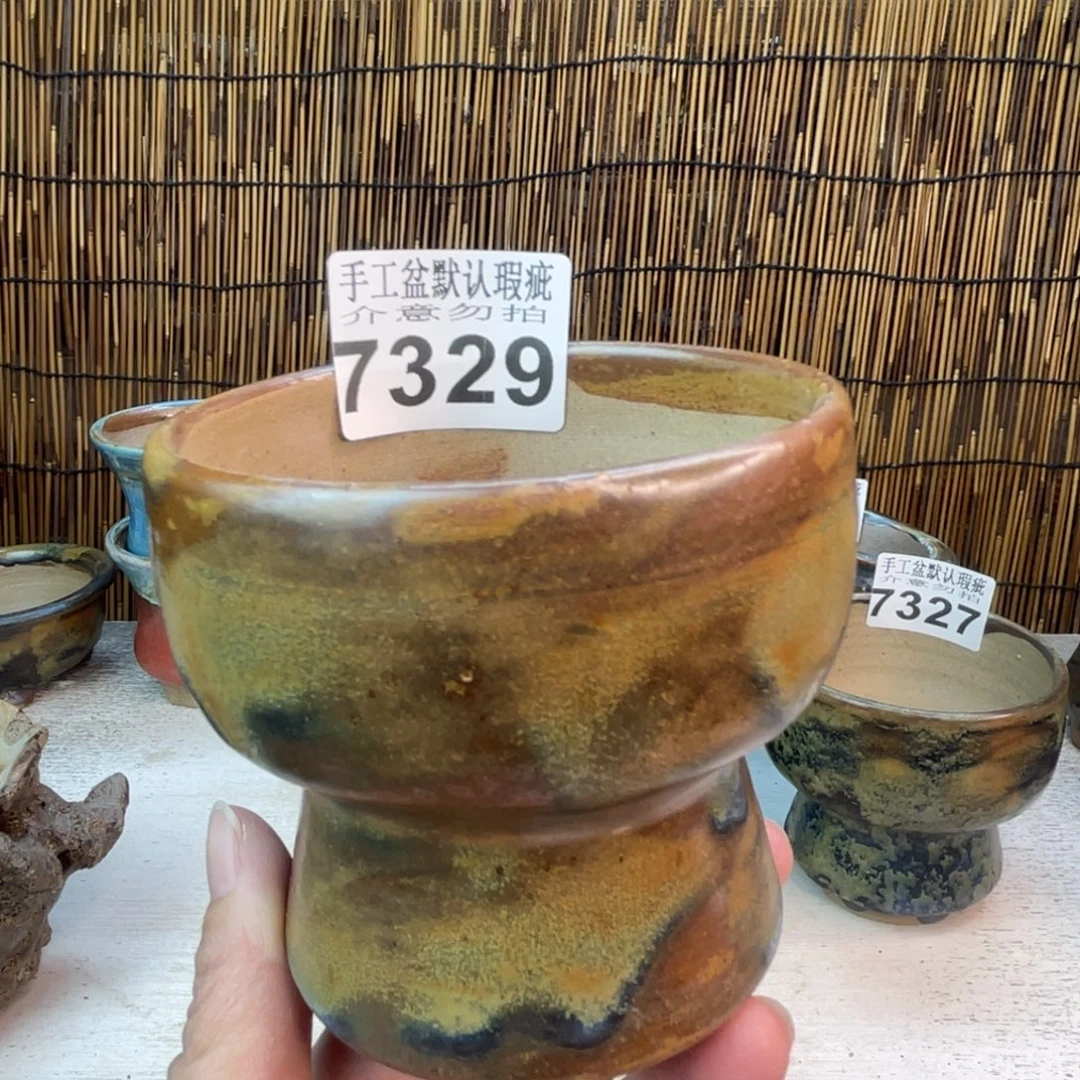 手工花盆默认瑕疵完美者勿拍