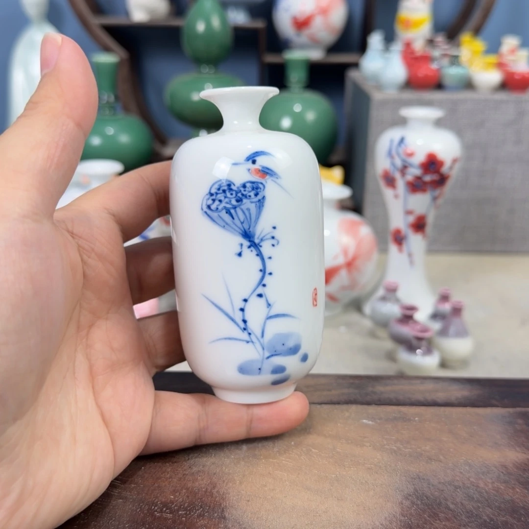 陶瓷手工小花器摆件