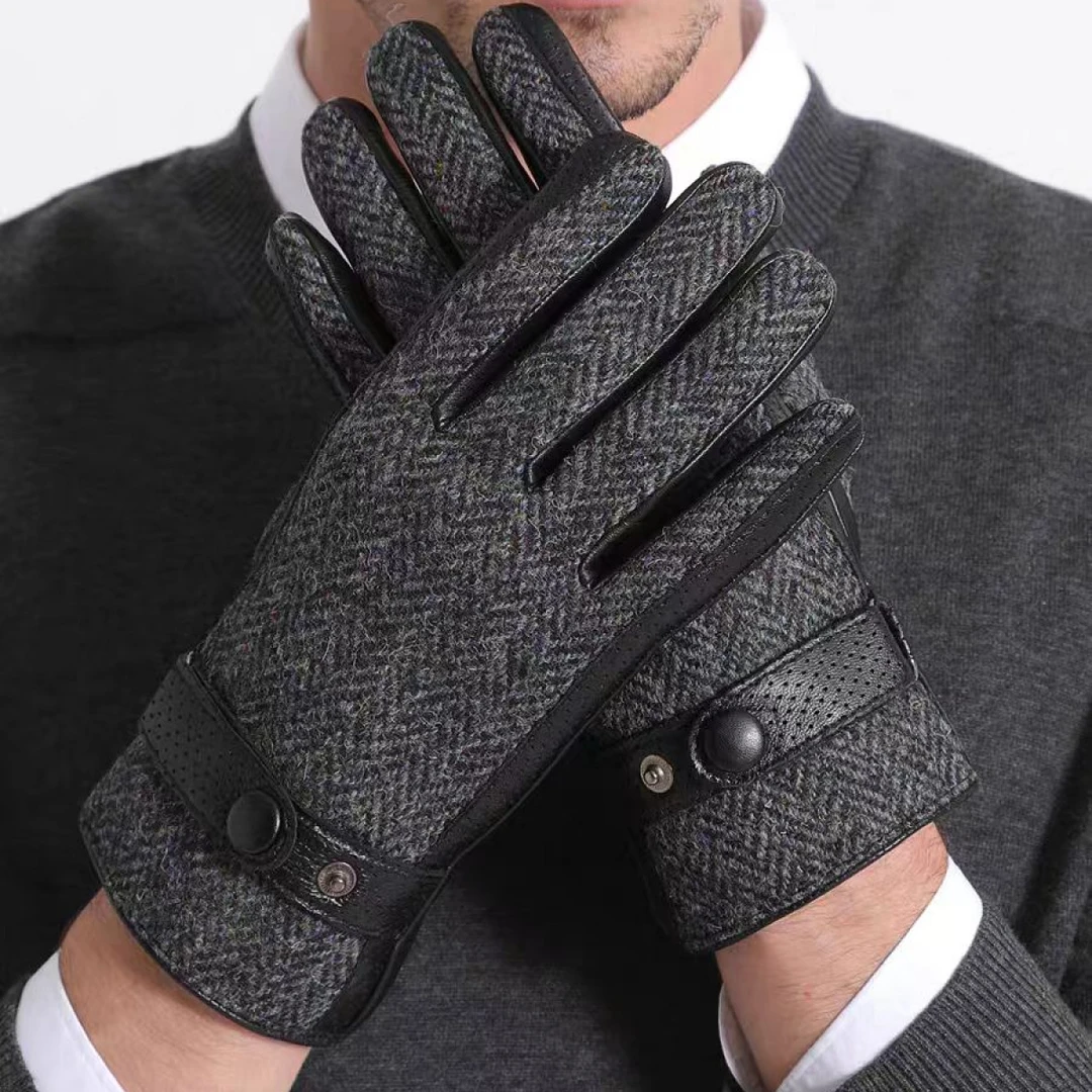 通勤加厚骑行加绒保暖防寒触屏开车手套（E9-1）ST666