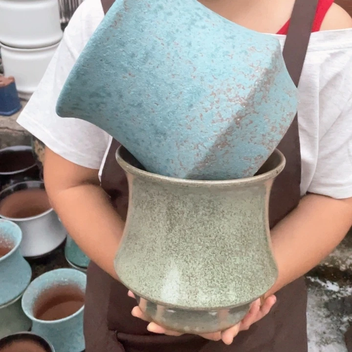 紫砂花盆口20高20正品正品