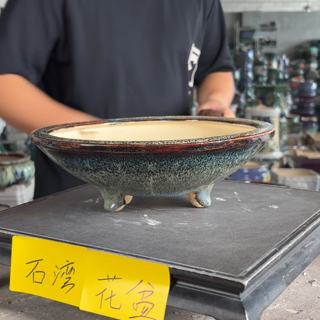 。一风堂石湾花盆 内22*5打磨痕迹