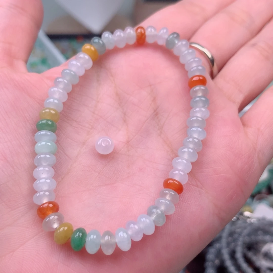 翡翠散珠凌*鼓珠手串