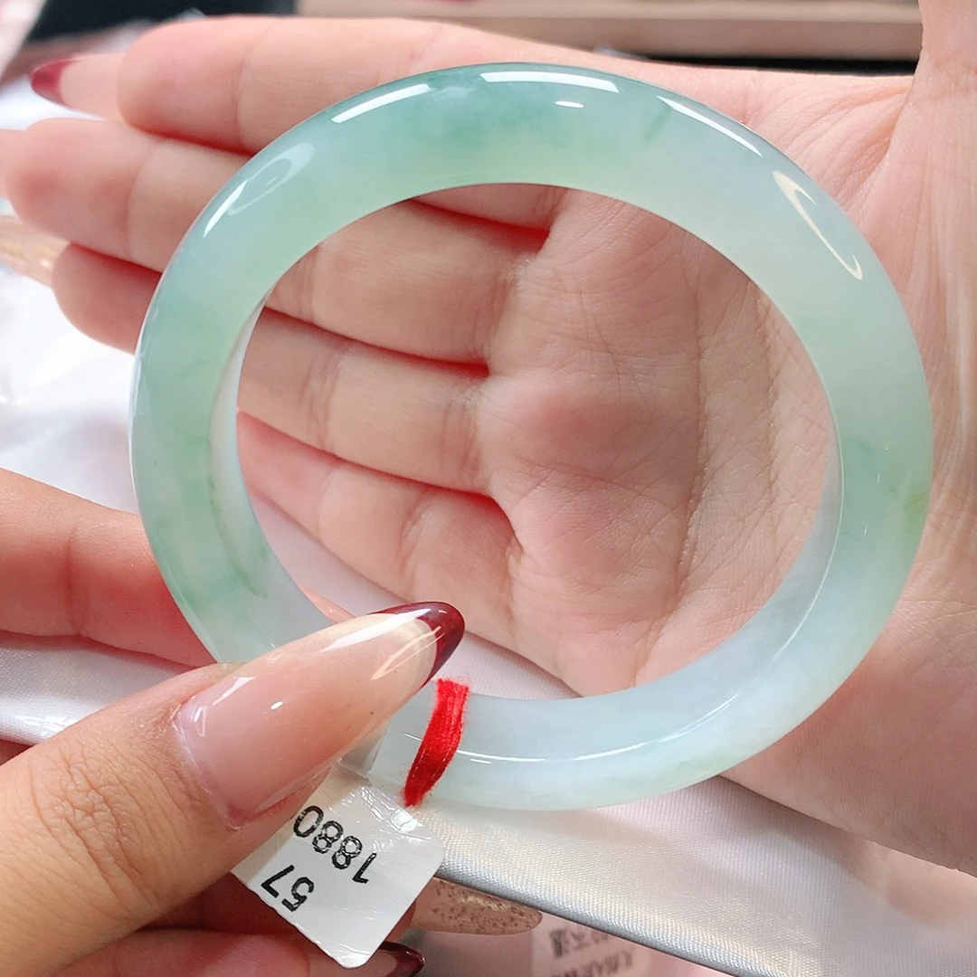 翡翠未镶嵌手镯缅甸天然翡翠