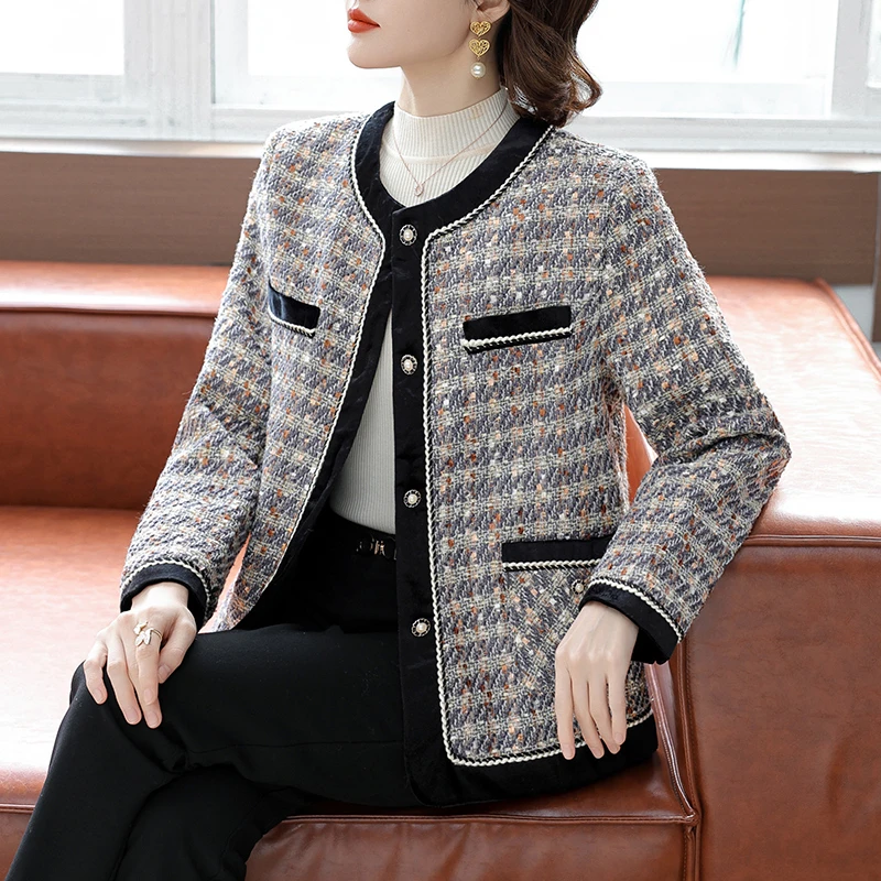 约文库费时尚妈妈装小香风外套春秋新款洋气中年女装高级感上衣服