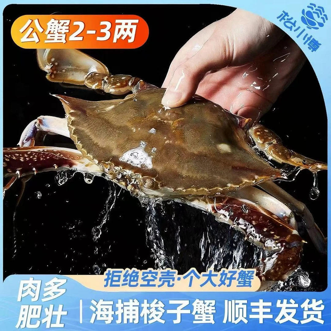 J 舟山公蟹梭子蟹3两左右/只12只3斤左右不可清蒸【冻蟹】