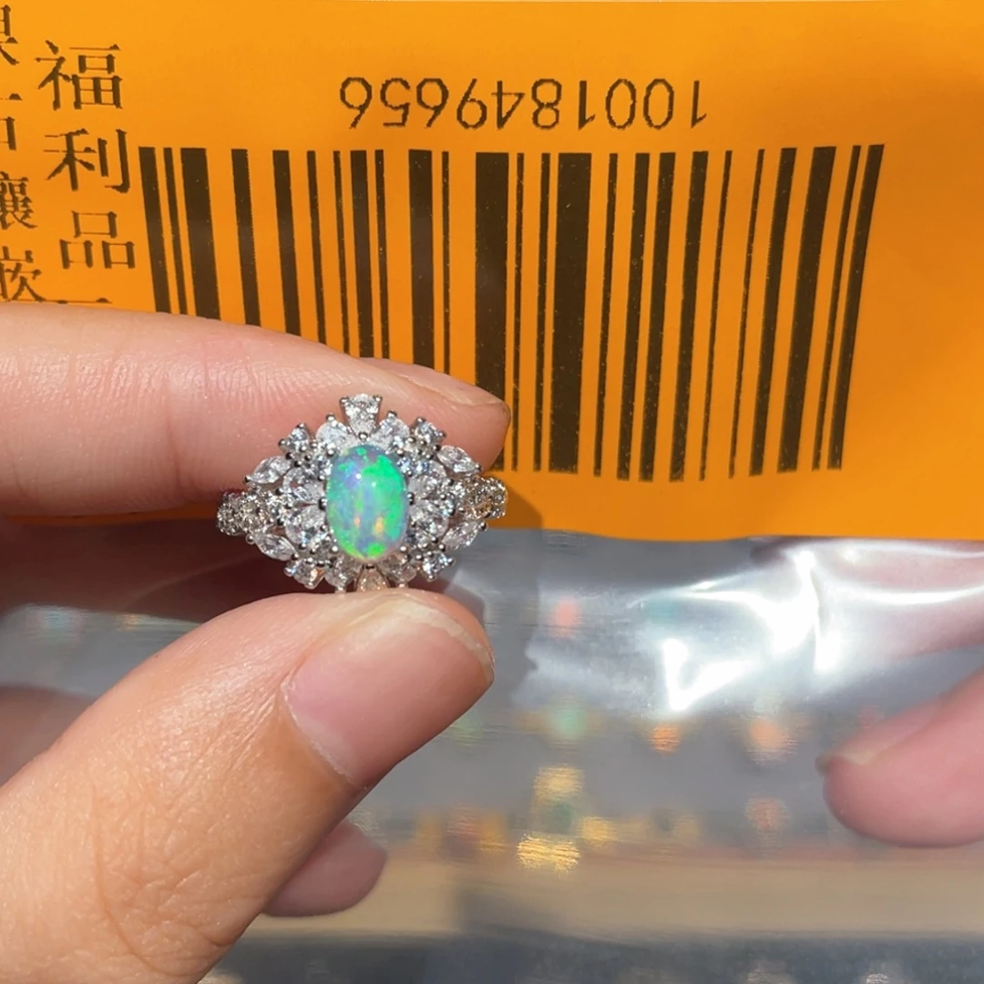 有***漫银S925镶嵌欧泊欧泊戒指