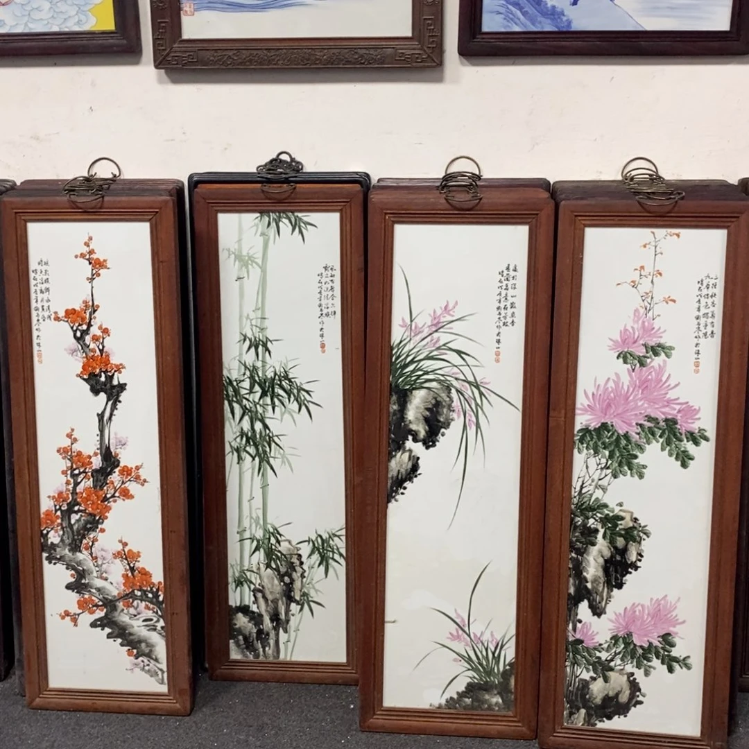 瓷片1.2*40*4景德镇瓷板画柴窑烧制