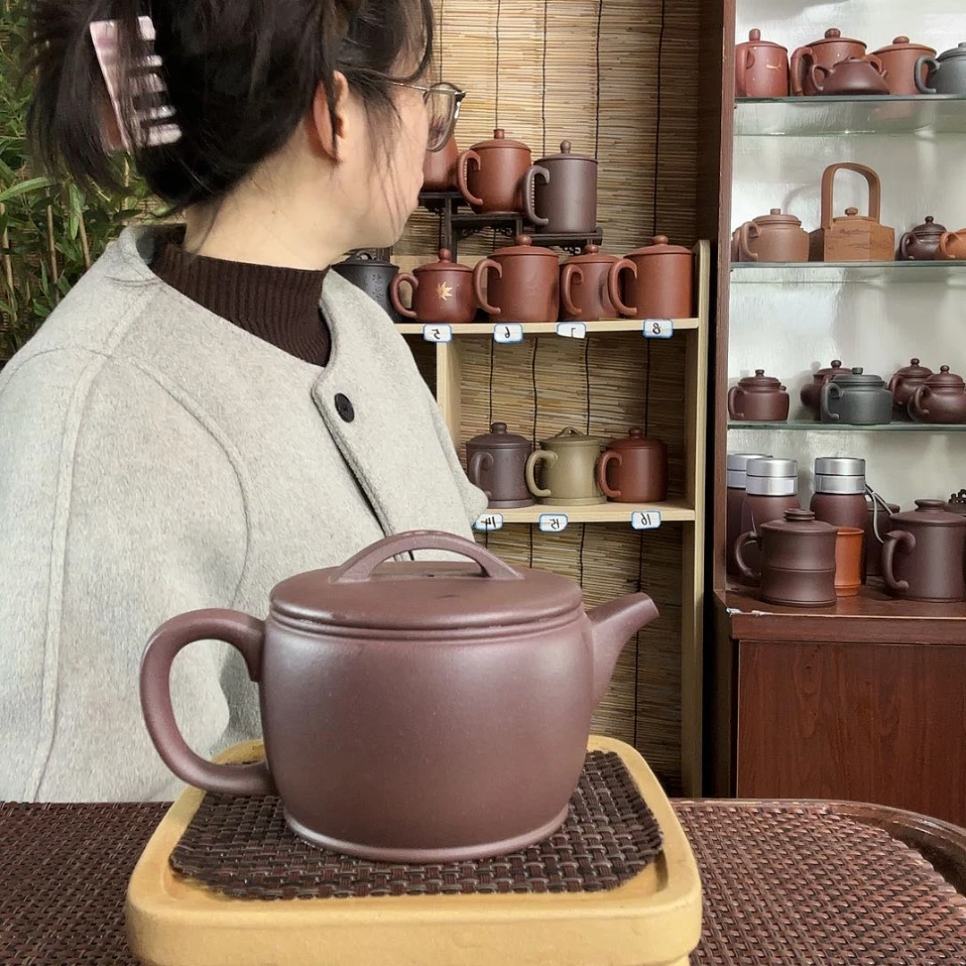 紫砂茶杯原矿松华老天青汉瓦紫砂壶260CC左右